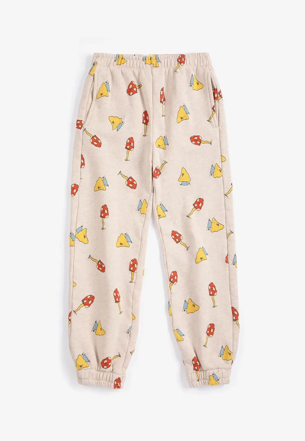 Спортивные штаны унисекс с изображением грибного монстра Bobo Choses, Off-White — фото 2