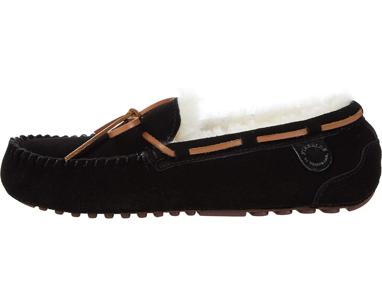 

Слипперы Victoria Genuine Shearling Moccasin with Tie FIRESIDE by Dearfoams, черный