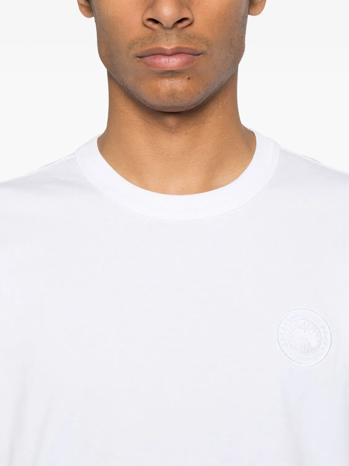 Canada Goose Футболка из 100% хлопка белого цвета — фото 2
