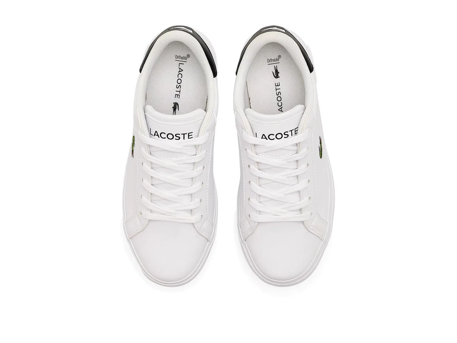 Кроссовки Powercourt (для маленьких и больших детей) Lacoste Kids, White/Black — фото 3