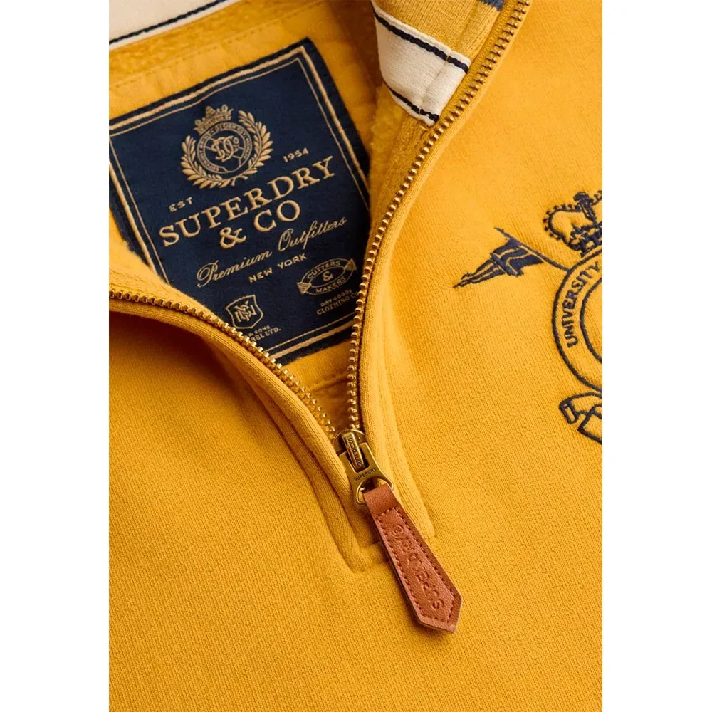 Мужской свитшот с полузамком Gothic Varsity Superdry, Yellow — фото 4