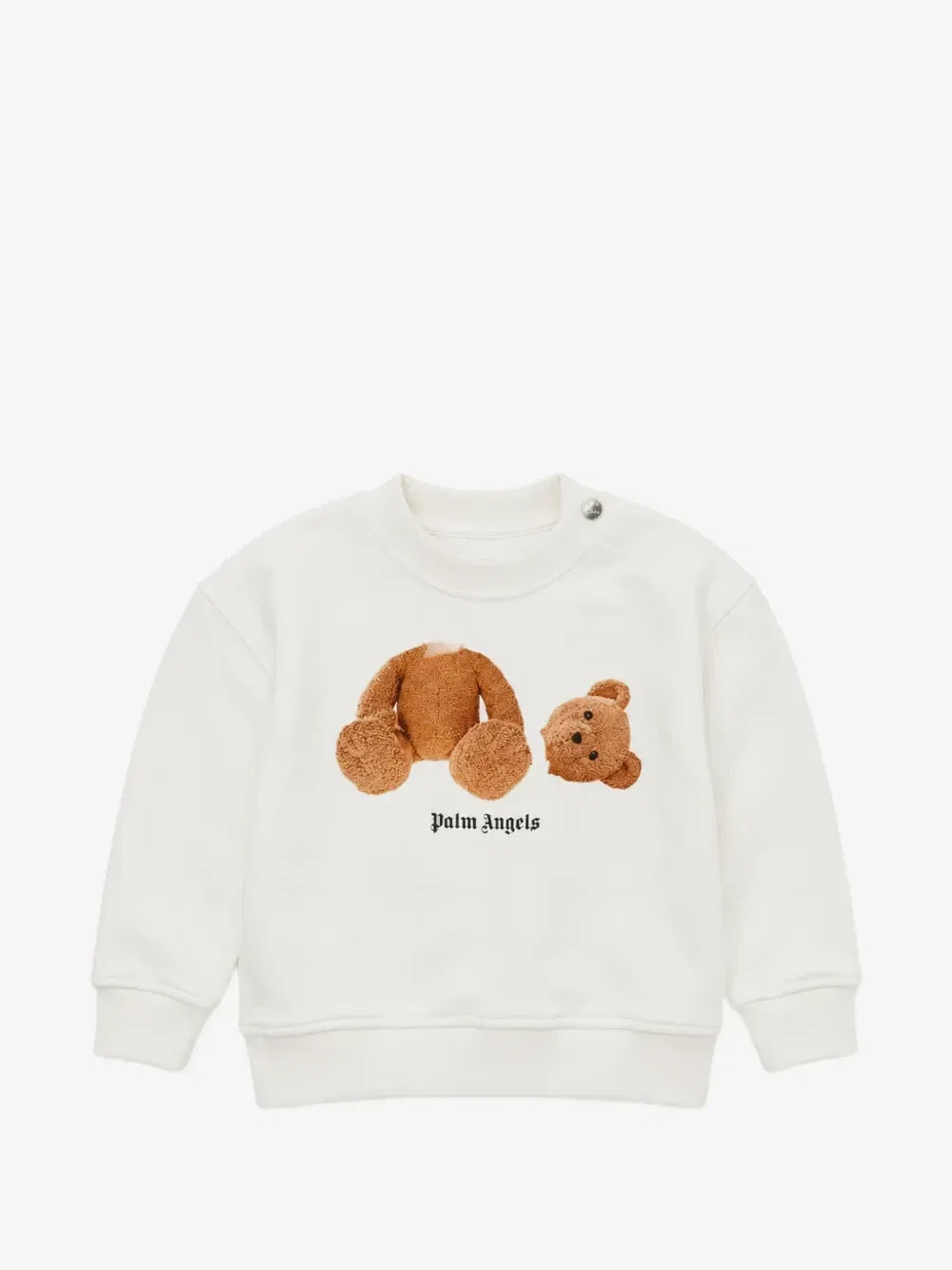 Свитшот с изображением медведя Palm Angels Kids, белый