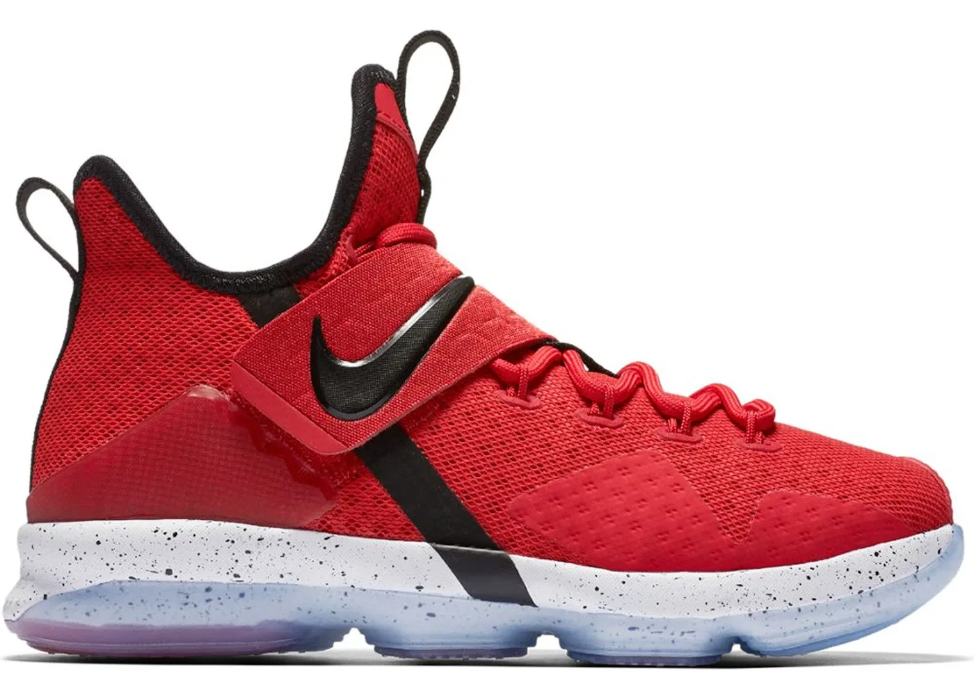 Детские кроссовки для мальчиков с высокой производительностью Nike LeBron 14, University Red/Black-Bright Crimson-Metallic Gold