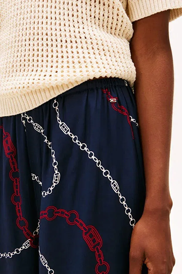 Женские брюки с принтом Tommy Hilfiger, Navy Blue — фото 3