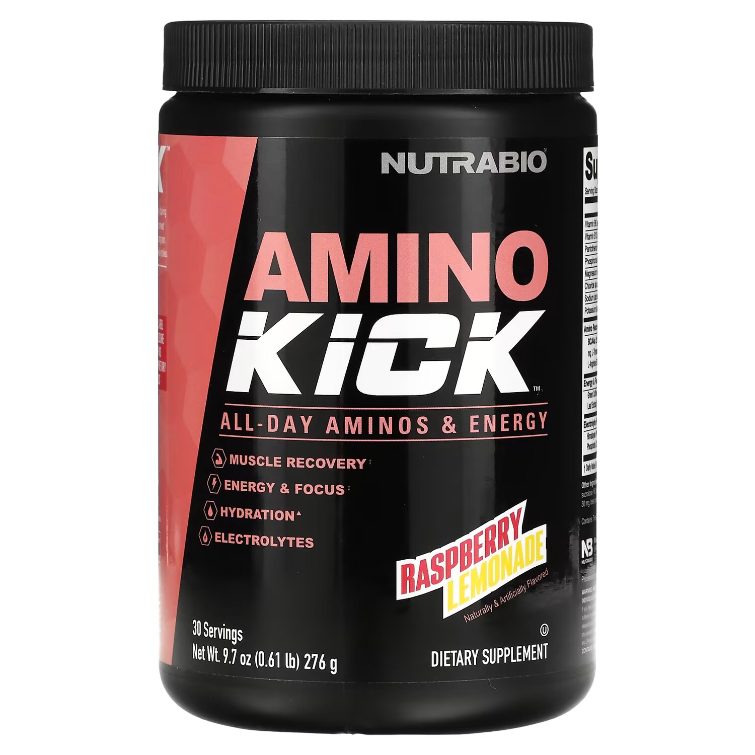 

Добавка NutraBio Amino Kick малиновый лимонад, 276 г