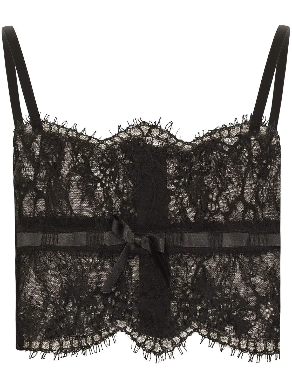 Корсет с цветочным кружевом Dolce & Gabbana, черный