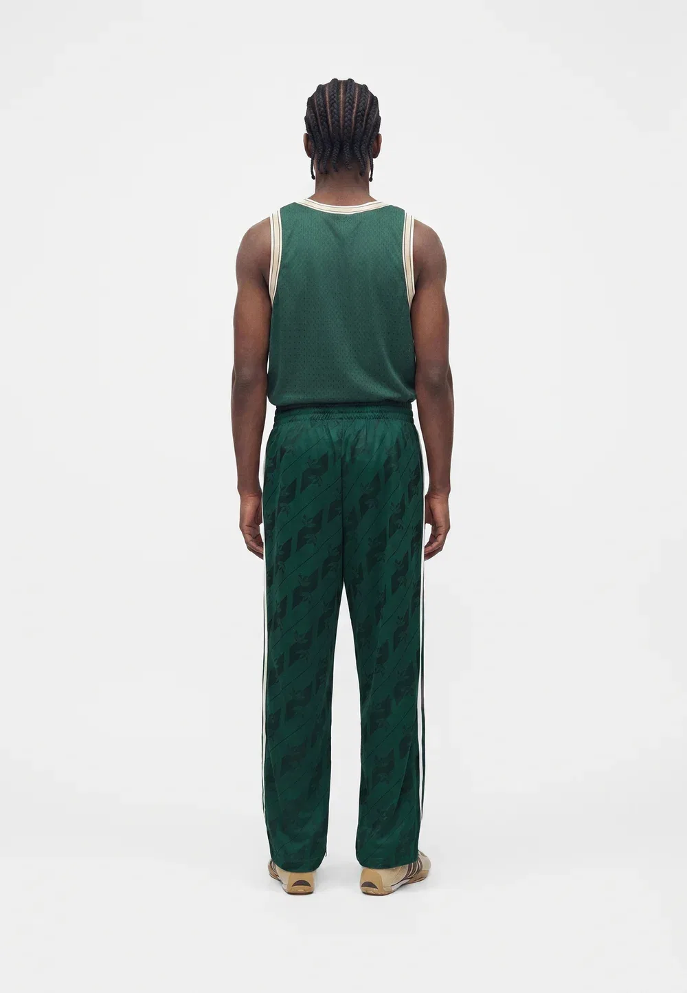 Спортивные штаны Monogram Firebird Adidas Originals, Collegiate Green — фото 3