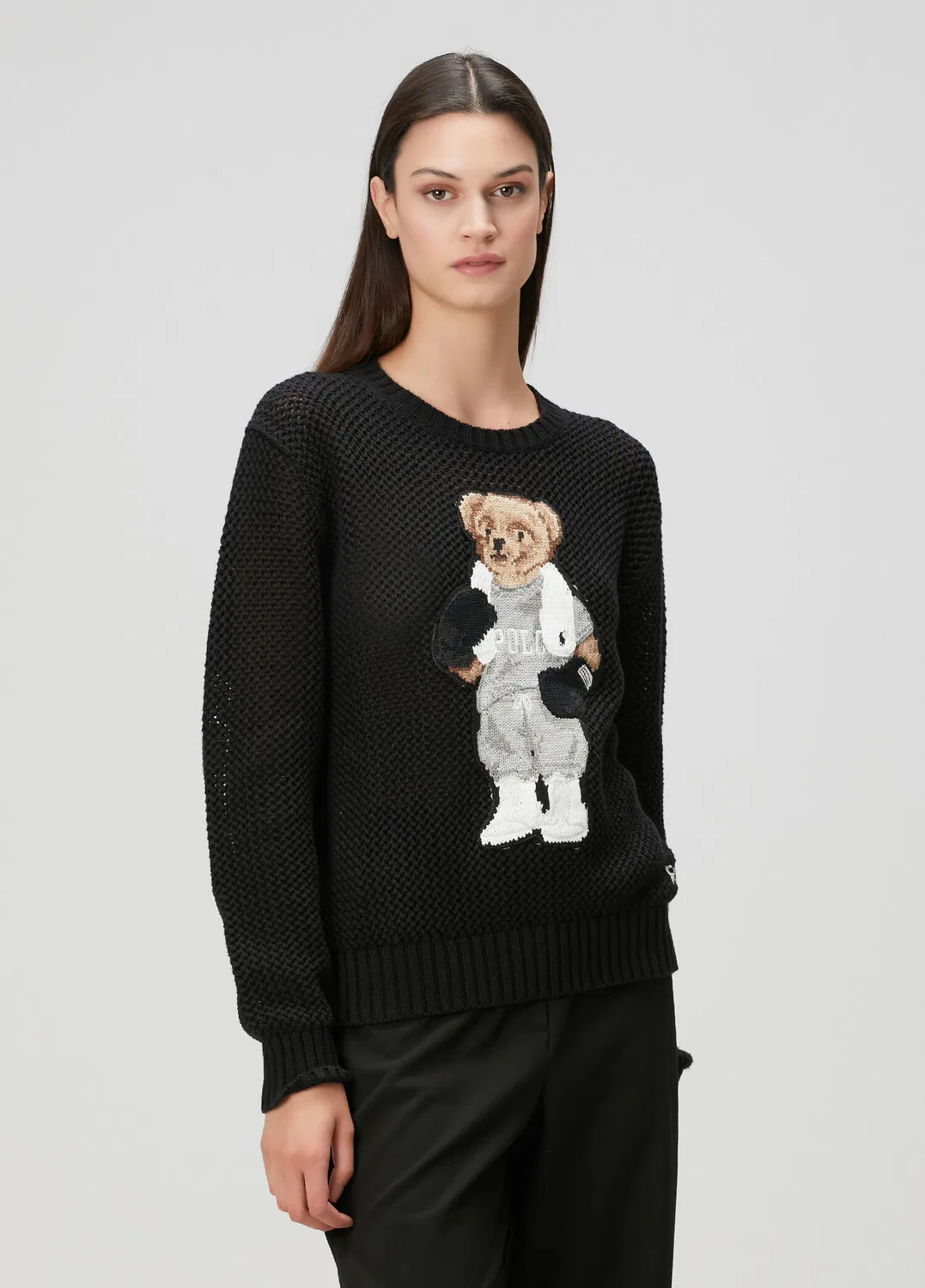 Свитер Polo Ralph Lauren Polo Bear, черный — фото 3