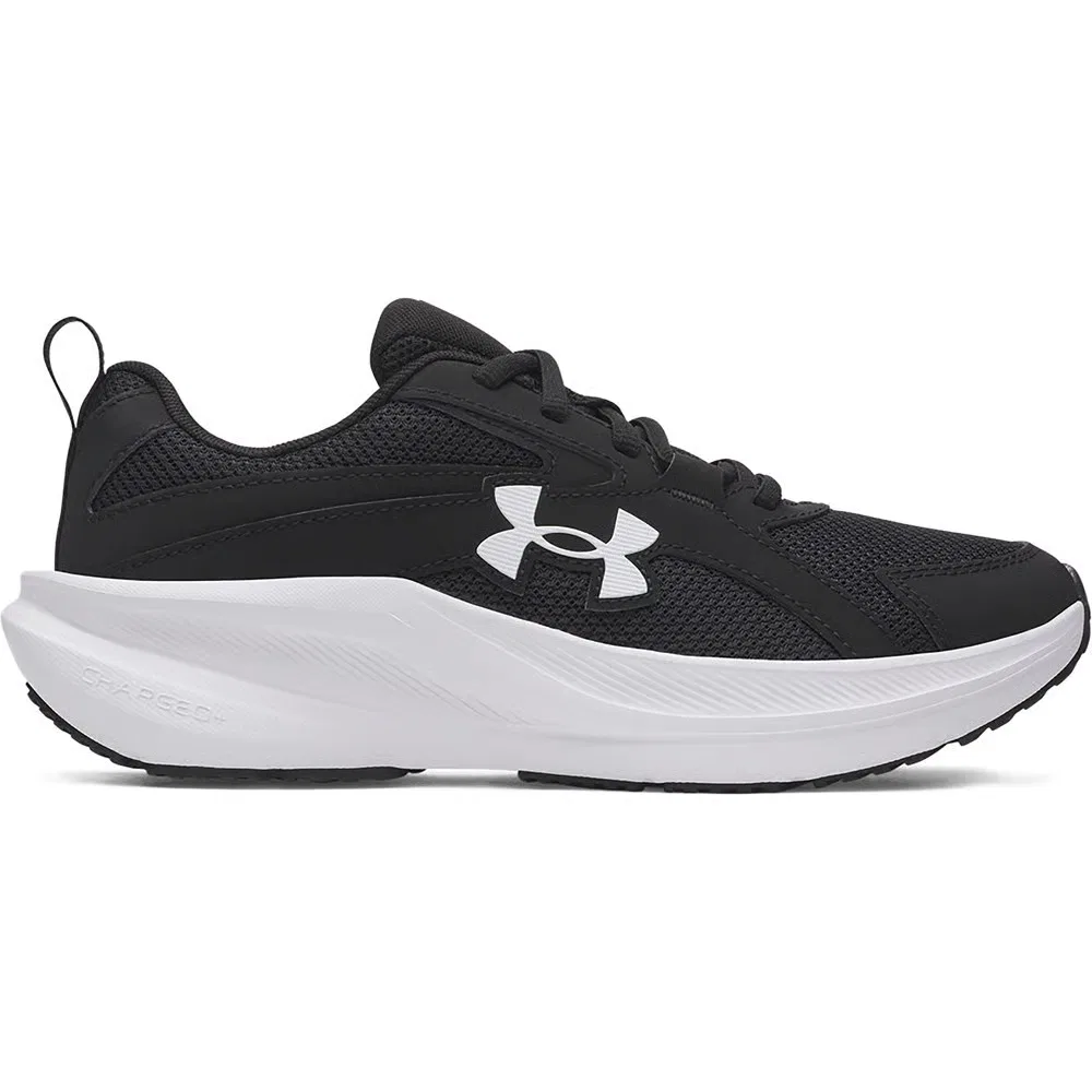 Детские кроссовки Charged+ Assert 11 для бега Under Armour, Black/Black/White — фото 2