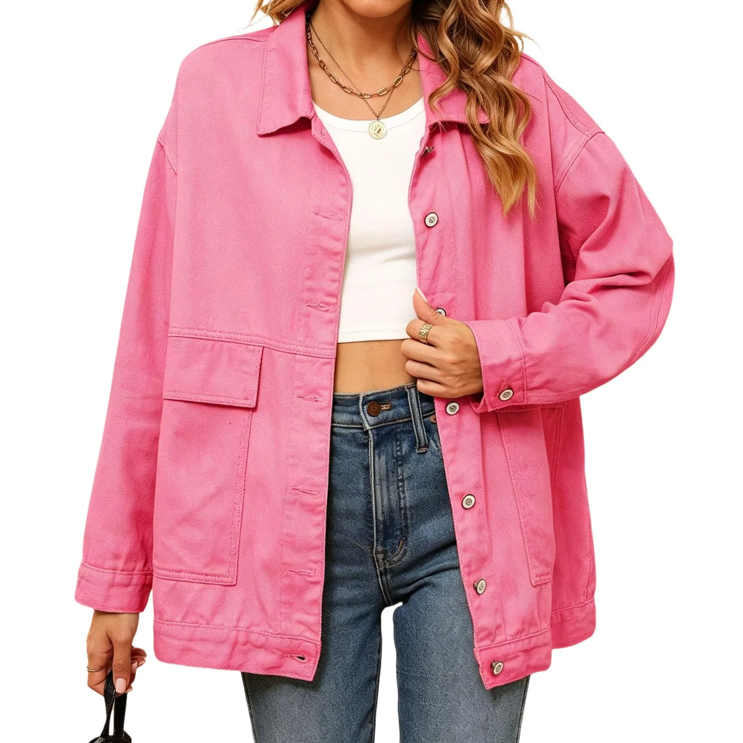 Женское джинсовое пальто vintage Jean Coat, Rosa