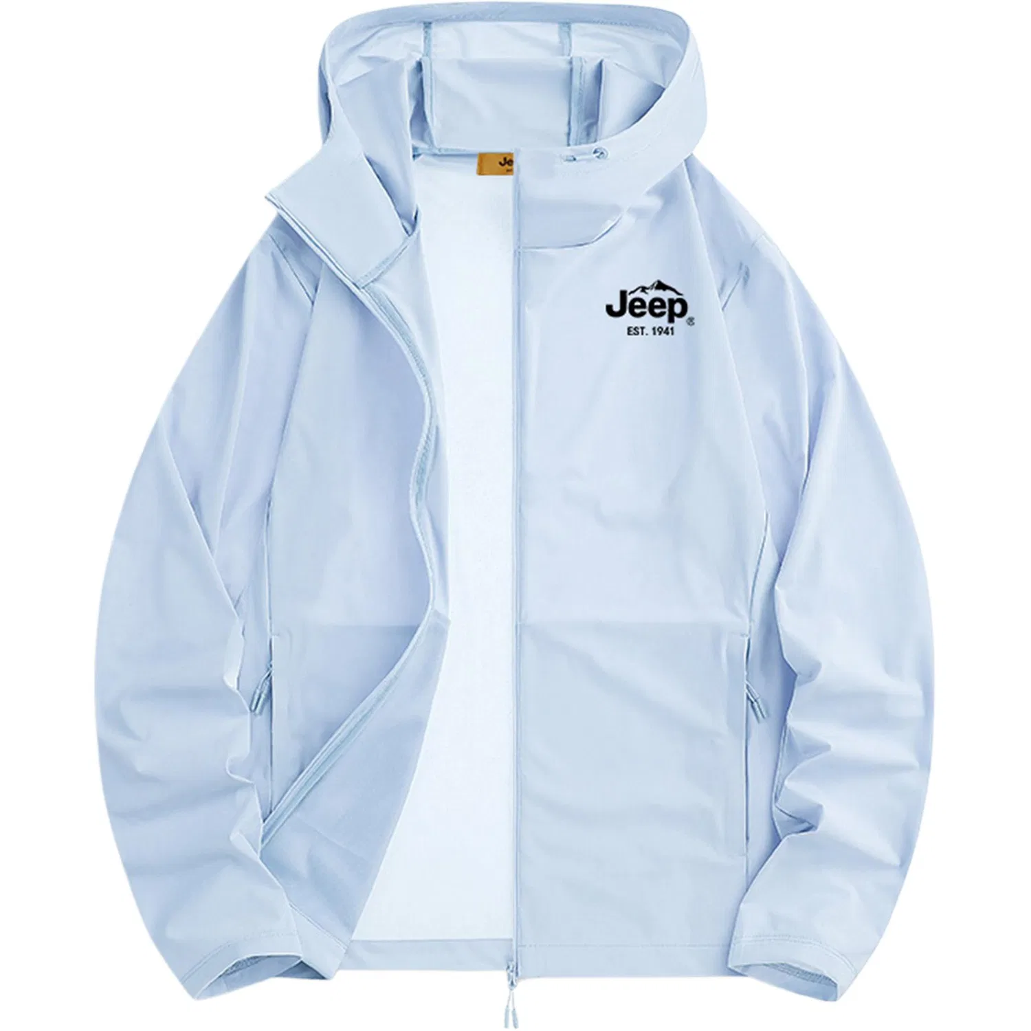 Детская куртка для защиты от солнца с капюшоном, прямая, модель Ice Peak, Jeep, Light Gray Blue