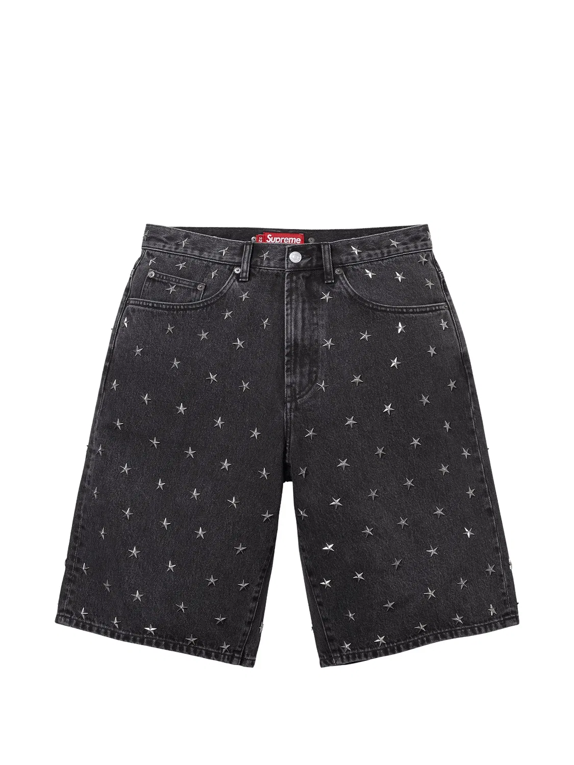 Шорты с заклепками Supreme, черный