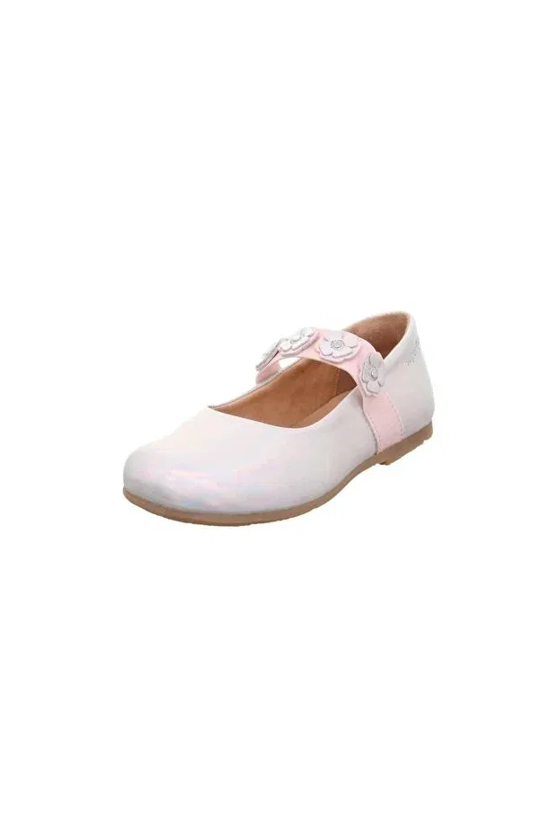 Детские балетки для девочек с коротким каблуком Flair ballerina medium width girls' rubber band ballerina shoes 1-001020-2 (31-35) Superfit, Gümüş Deri — фото 2