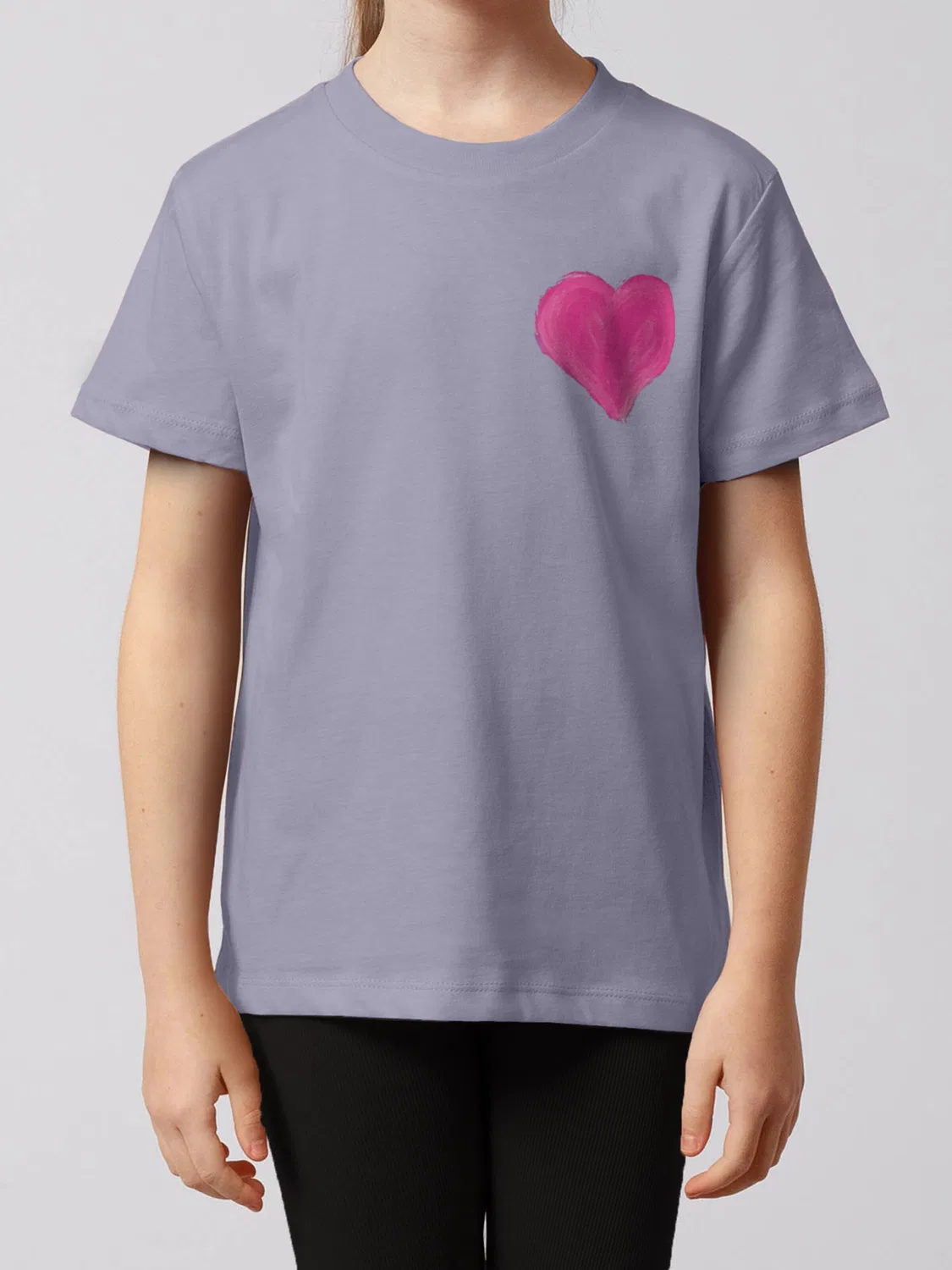 Футболка 'Pink Heart' Watabout.Kids, Dusty Blue — фото 2