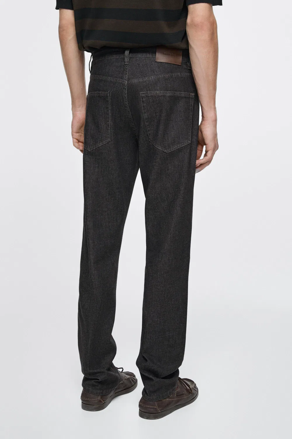Джинсы Massimo Dutti, зауженный крой, легкие, черный — фото 3