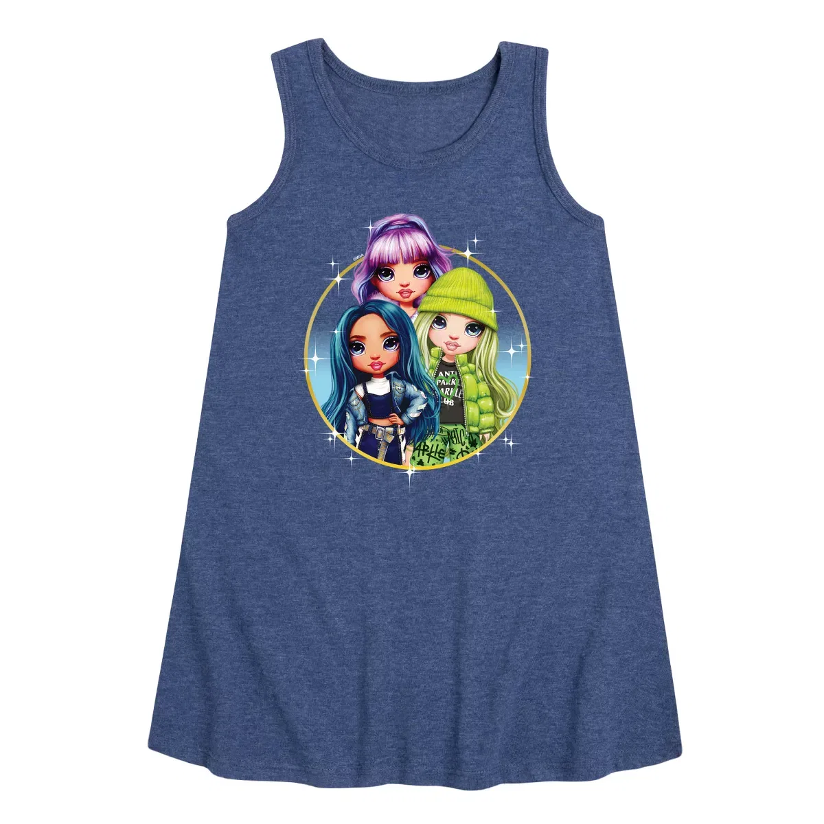 Детское платье-трапеция без рукавов Rainbow High Heather Navy