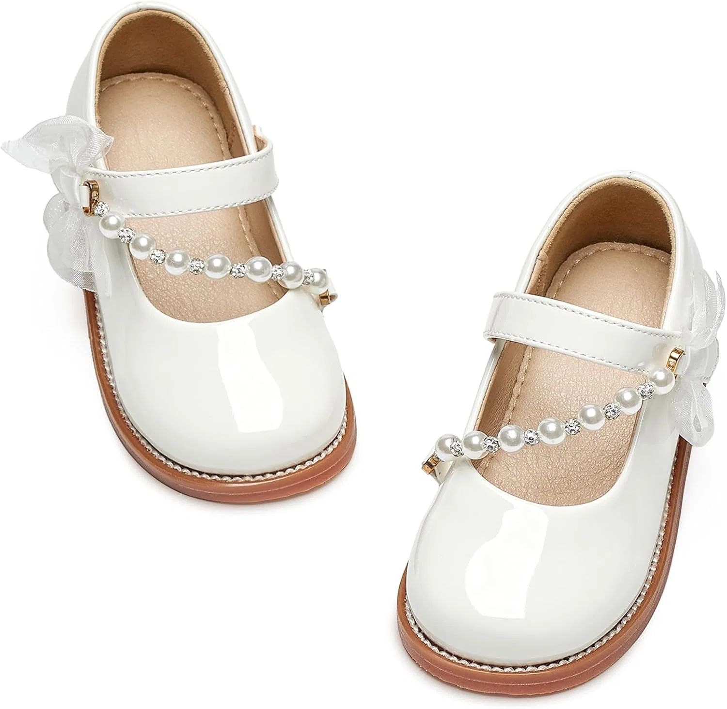 Детские балетки для девочек Princess Ballet Flats Kiderence, White