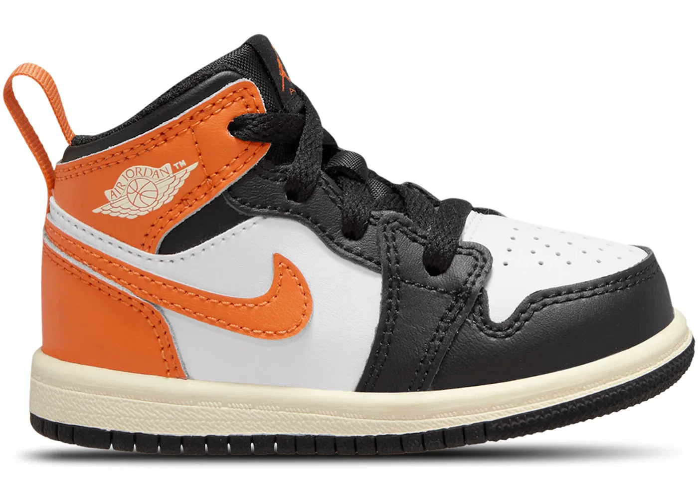 Детские кроссовки для мальчиков с высоким берцем Jordan 1 Mid Jordan, Starfish/White/Sail/Black