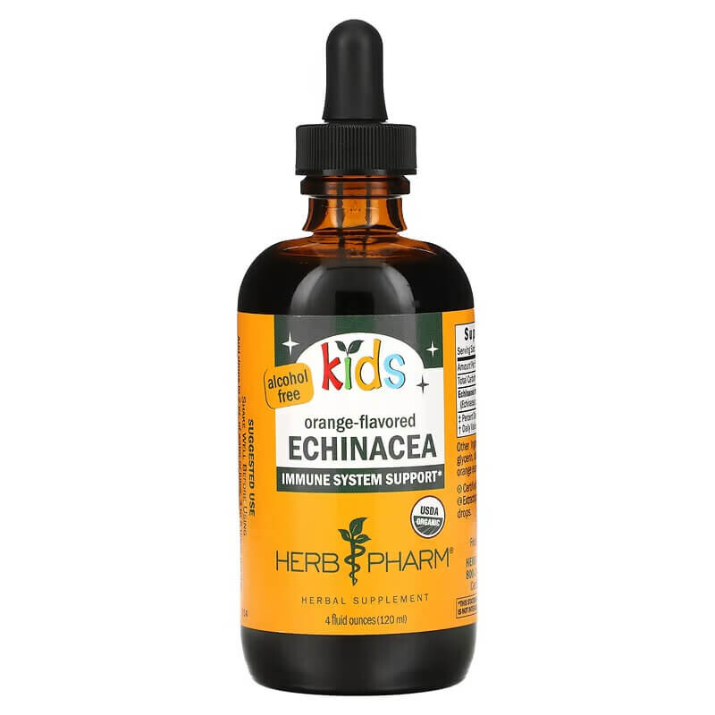 

Детская эхинацея Herb Pharm без спирта со вкусом апельсина, 120 мл