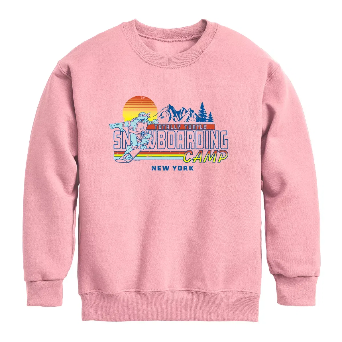 Детский свитшот для мальчиков с принтом Snowboarding Camp Teenage Mutant Ninja Turtles, Mauve