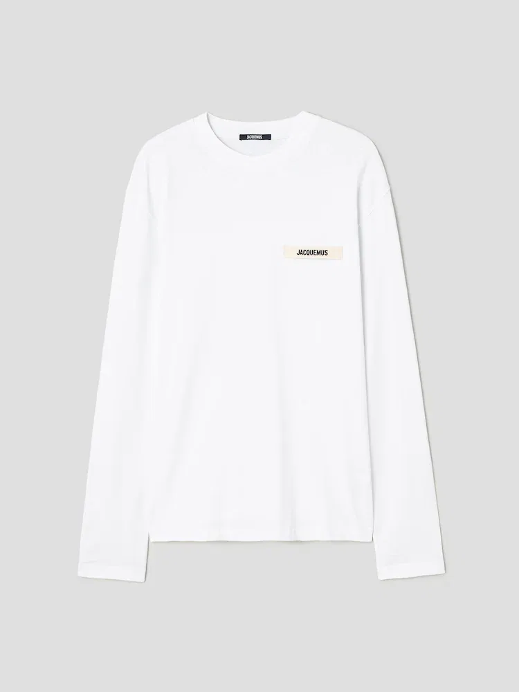 Футболка с длинным рукавом Le Tshirt Gros Grain Ml JACQUEMUS, White