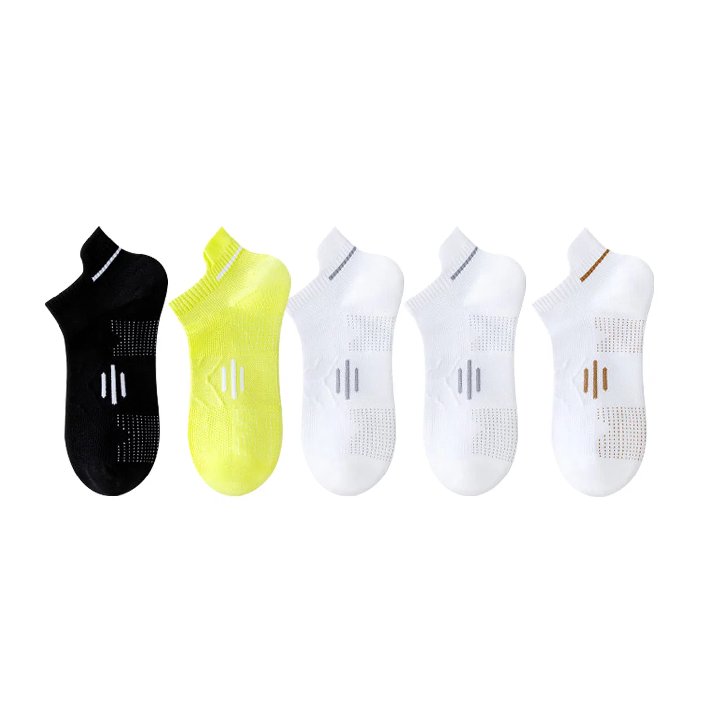 Детские носки-следки MINISO, Цвет: White Gray+White Gray+Green+White Gold+Black