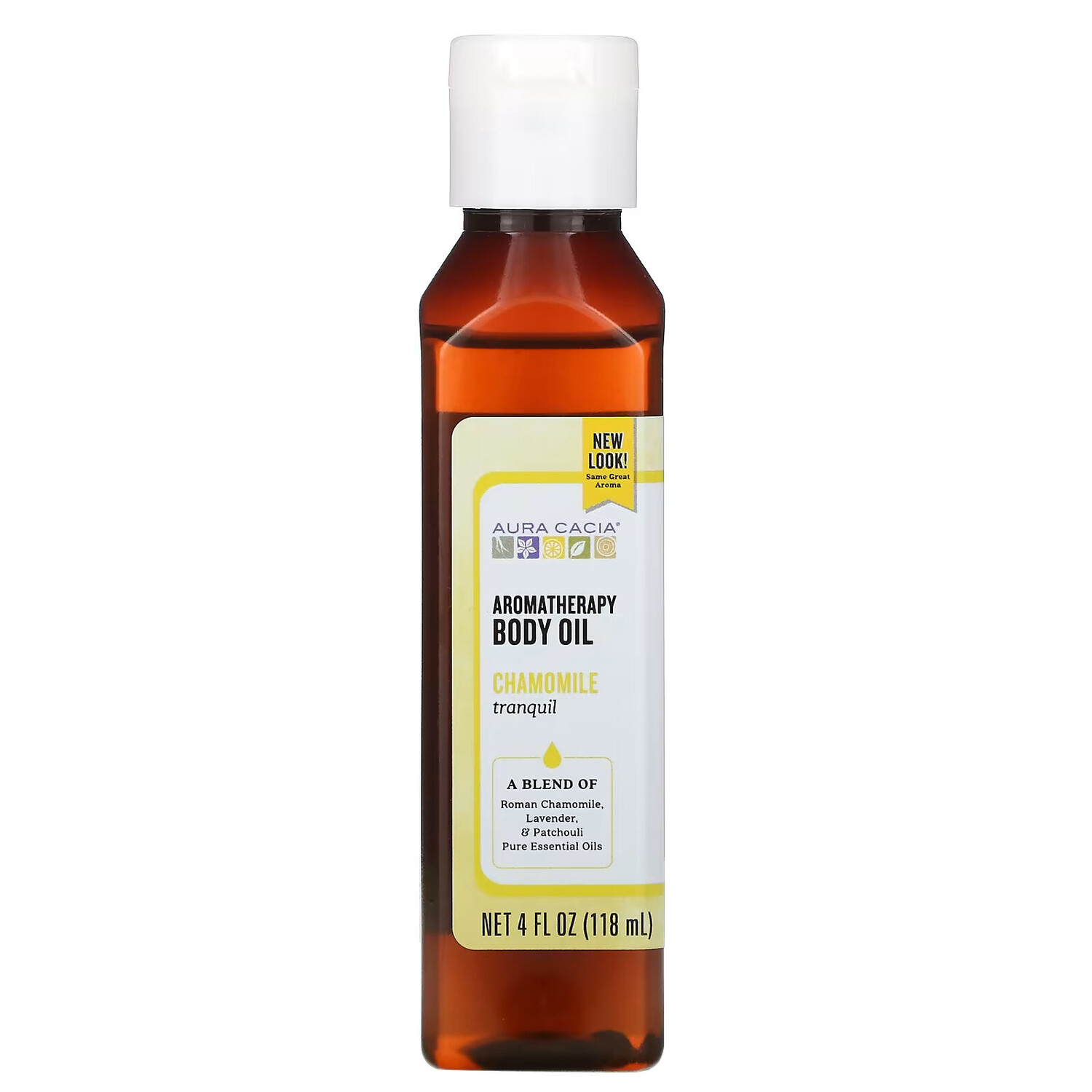 Aura Cacia, Ароматерапевтическое масло для тела, успокаивающая ромашка, 4 жидких унции (118 мл) — фото 2