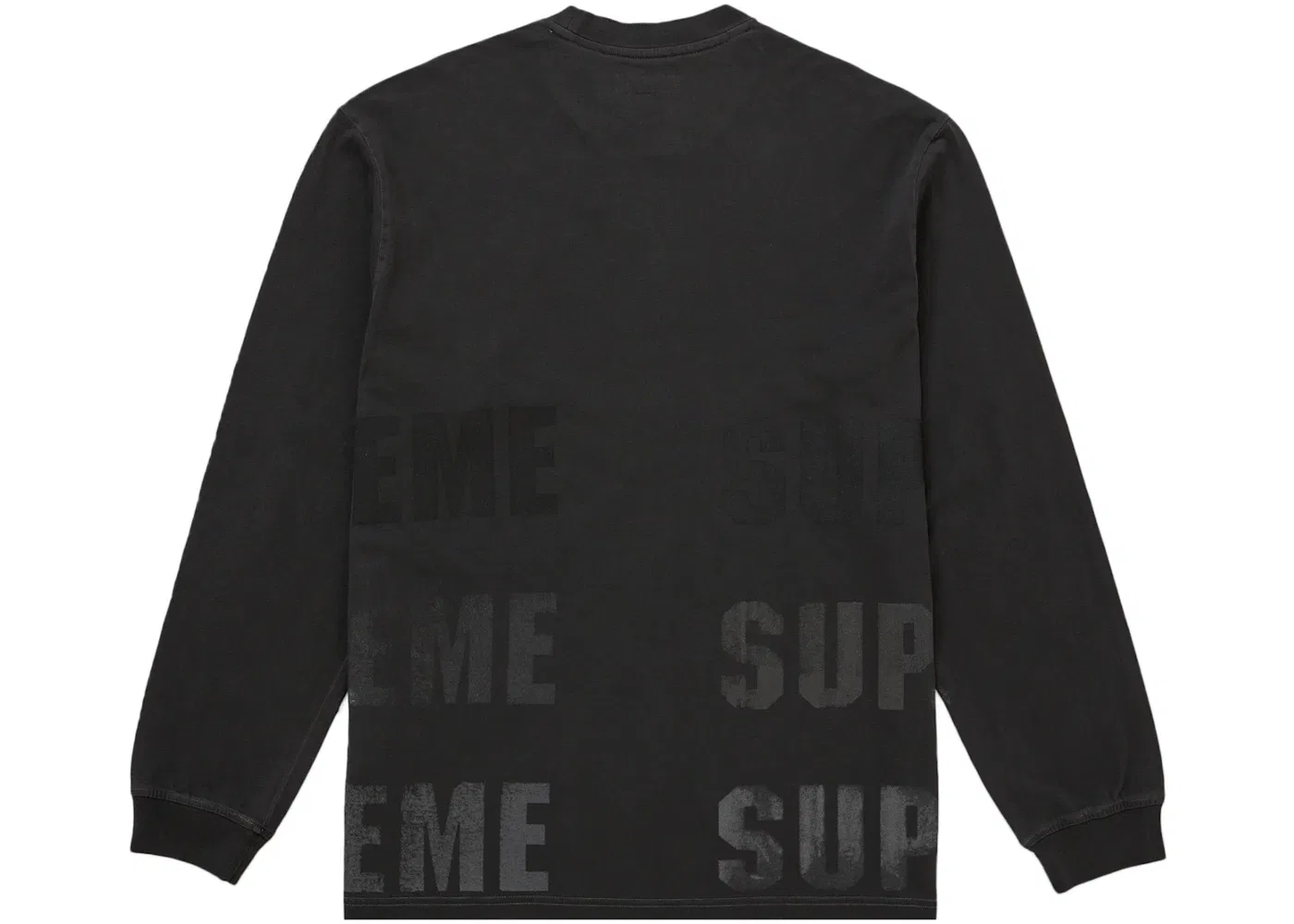 Мужской топ с длинным рукавом Supreme Reflective L/S Top, черный — фото 3