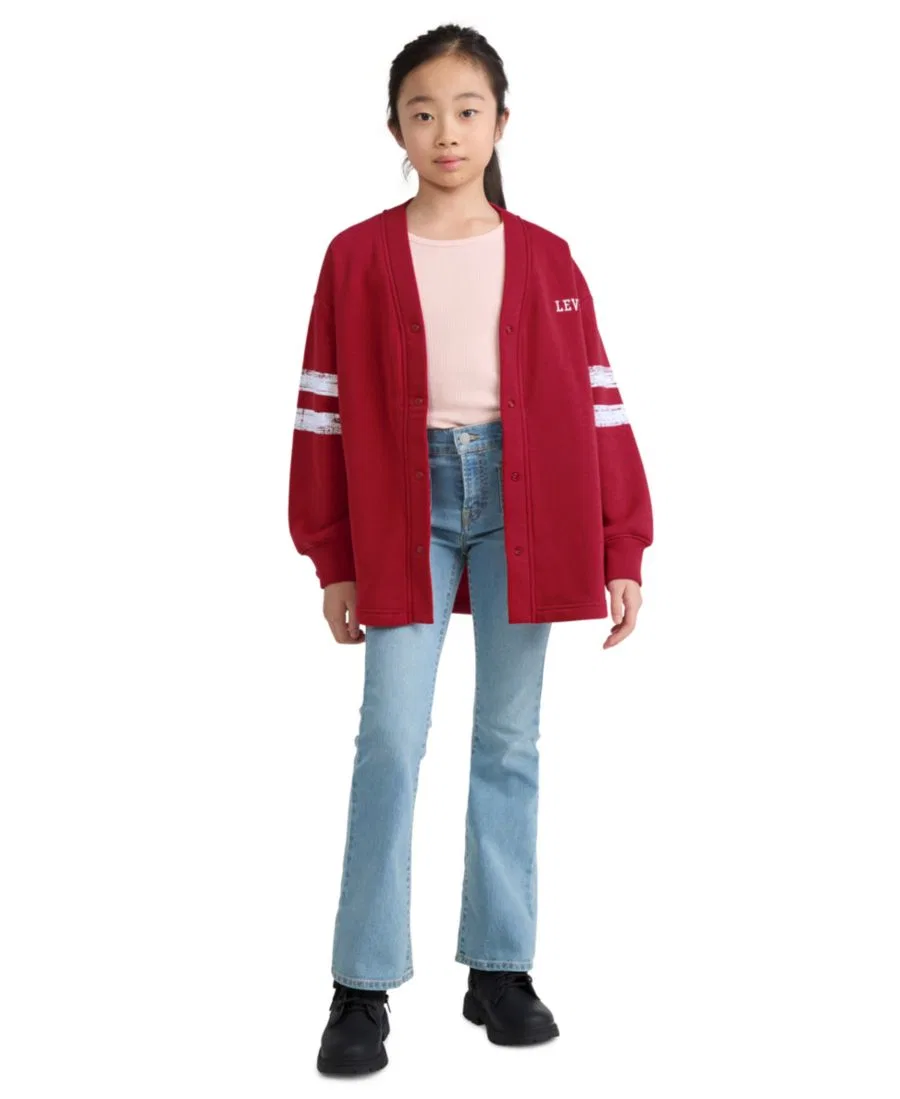 Детский флисовый кардиган в спортивном стиле Levi's, Deep Claret — фото 2