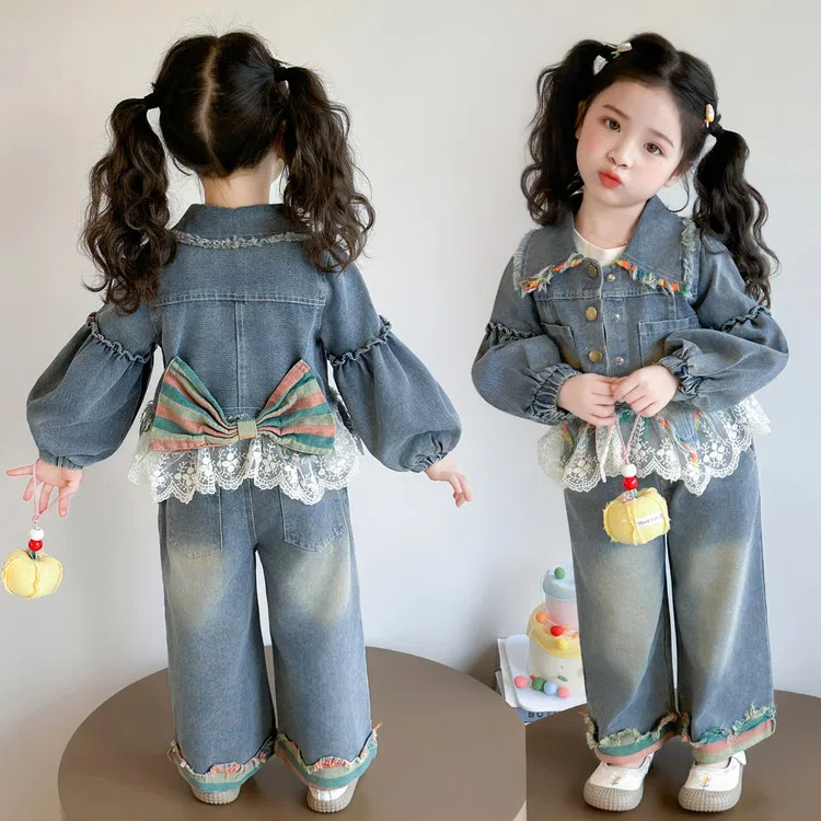 Детский комплект повседневной одежды джинсовый Lanza, Multicolor Denim Set — фото 4
