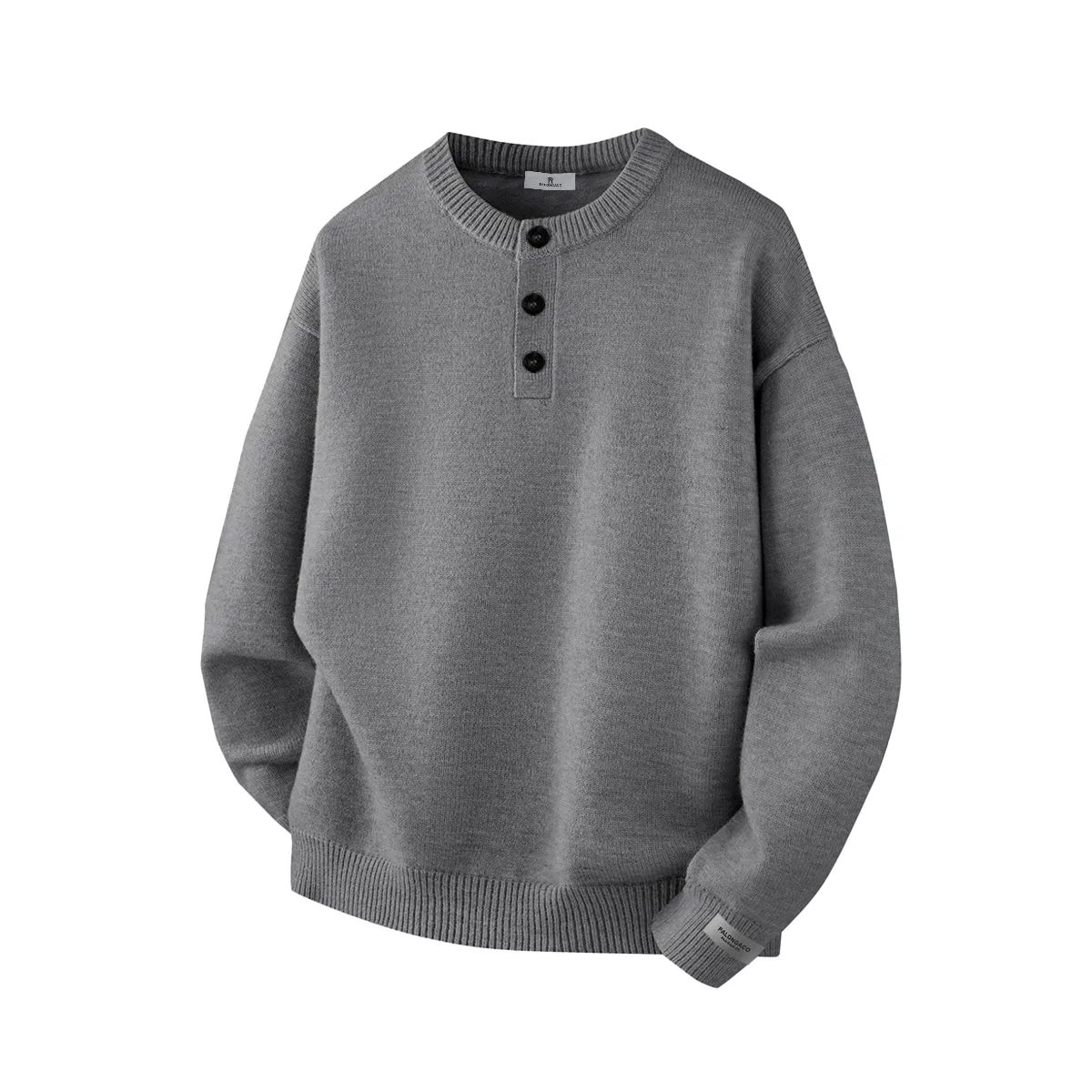 Детский свитер с круглым вырезом, однотонный Other, PAL ONGACO, Dark Gray