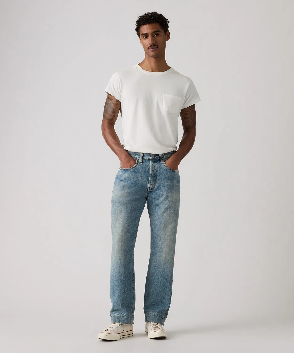 Мужские джинсы классические 1947 501 ORIGINAL Levi's, Light Indigo Blue — фото 2