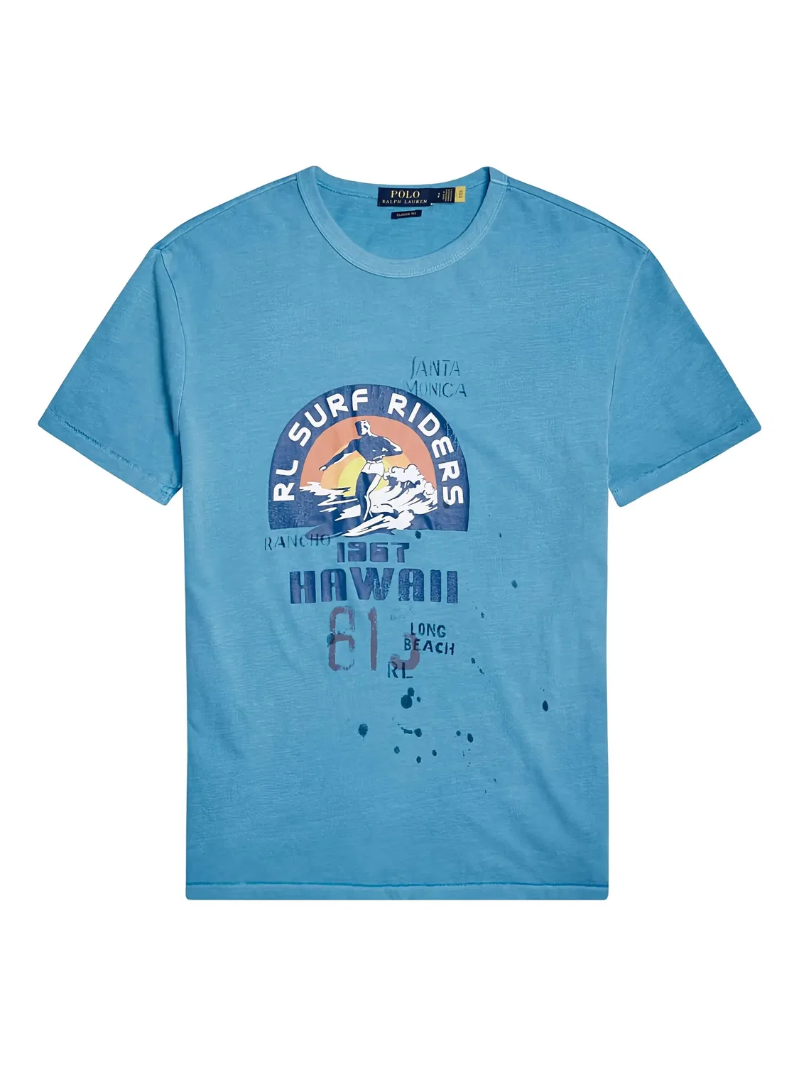 Футболка Santa Monica синяя Polo Ralph Lauren, синий