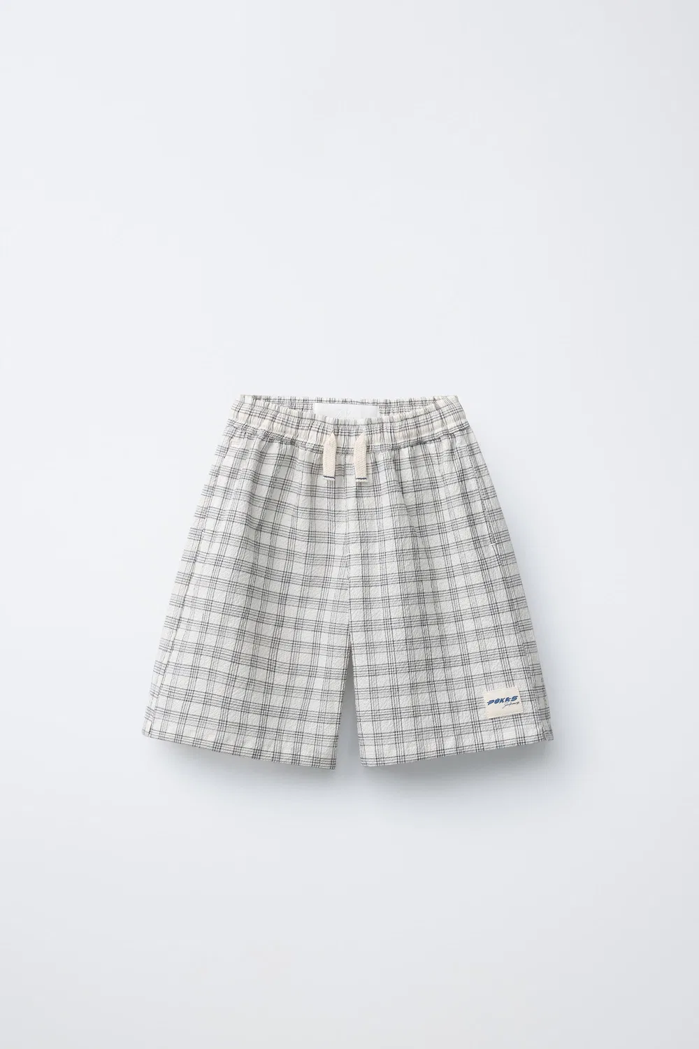 Шорты PUKAS SURF SEERSUCKER CHECK BERMUDA ZARA, Ecru/Black