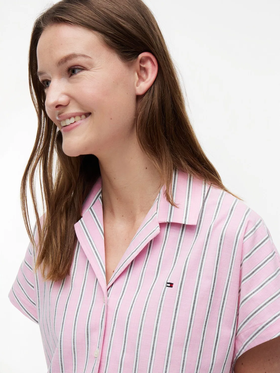 Рубашка с коротким рукавом, свободный крой Tommy Hilfiger, розовый — фото 4