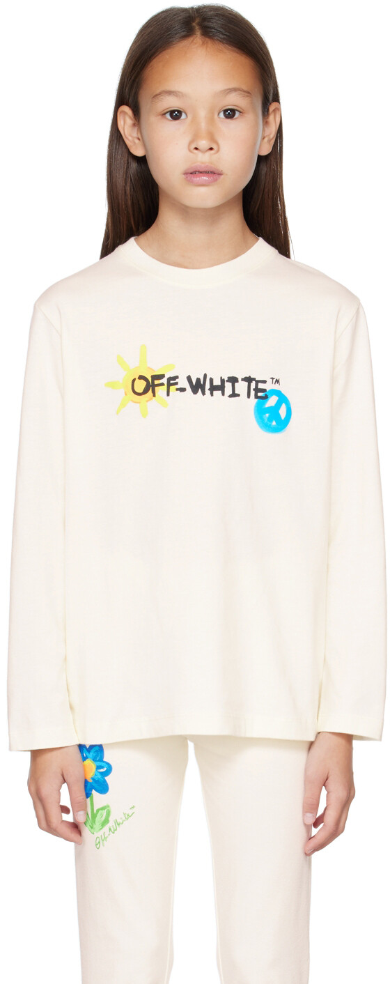 

Детская футболка Off-White Sun & Peace с длинным рукавом