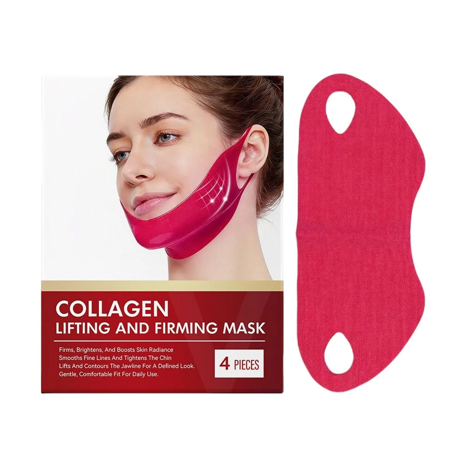 Маска для лица патч для подбородка, 4 шт, Generisch