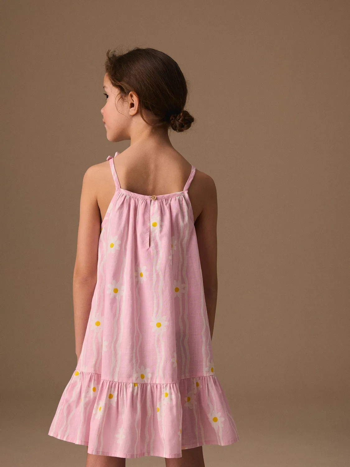 Платье с ангельскими рукавами Pink Floral Next, розовый флоральный — фото 3