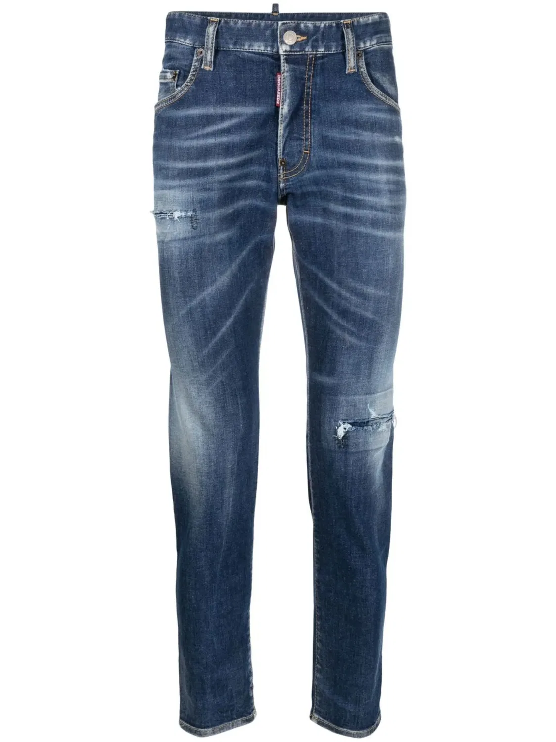 К skinny-джинсы Icon с эффектом потертости DSQUARED2, синий