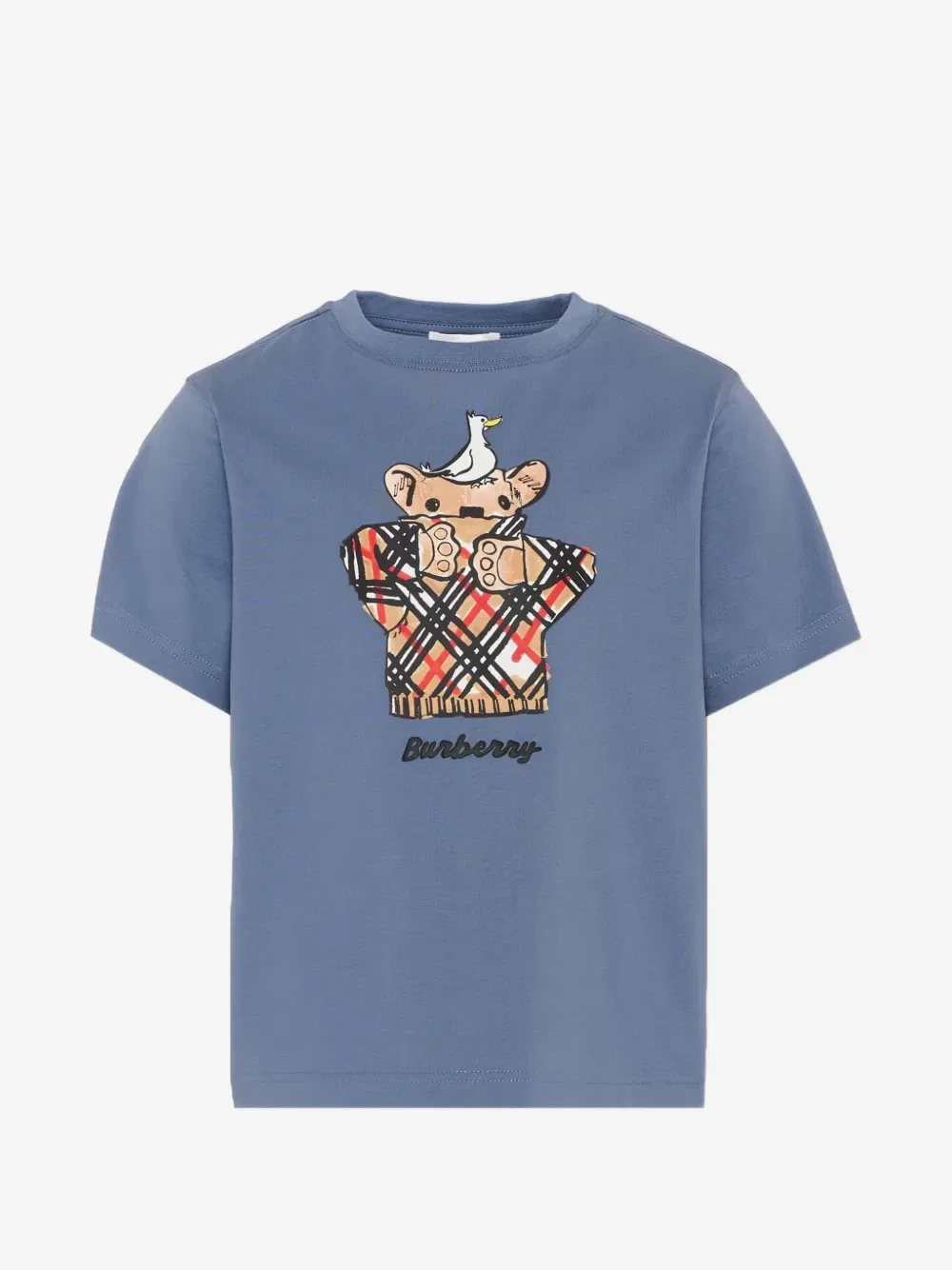 Футболка с принтом Томаса Беара Burberry Kids, синий
