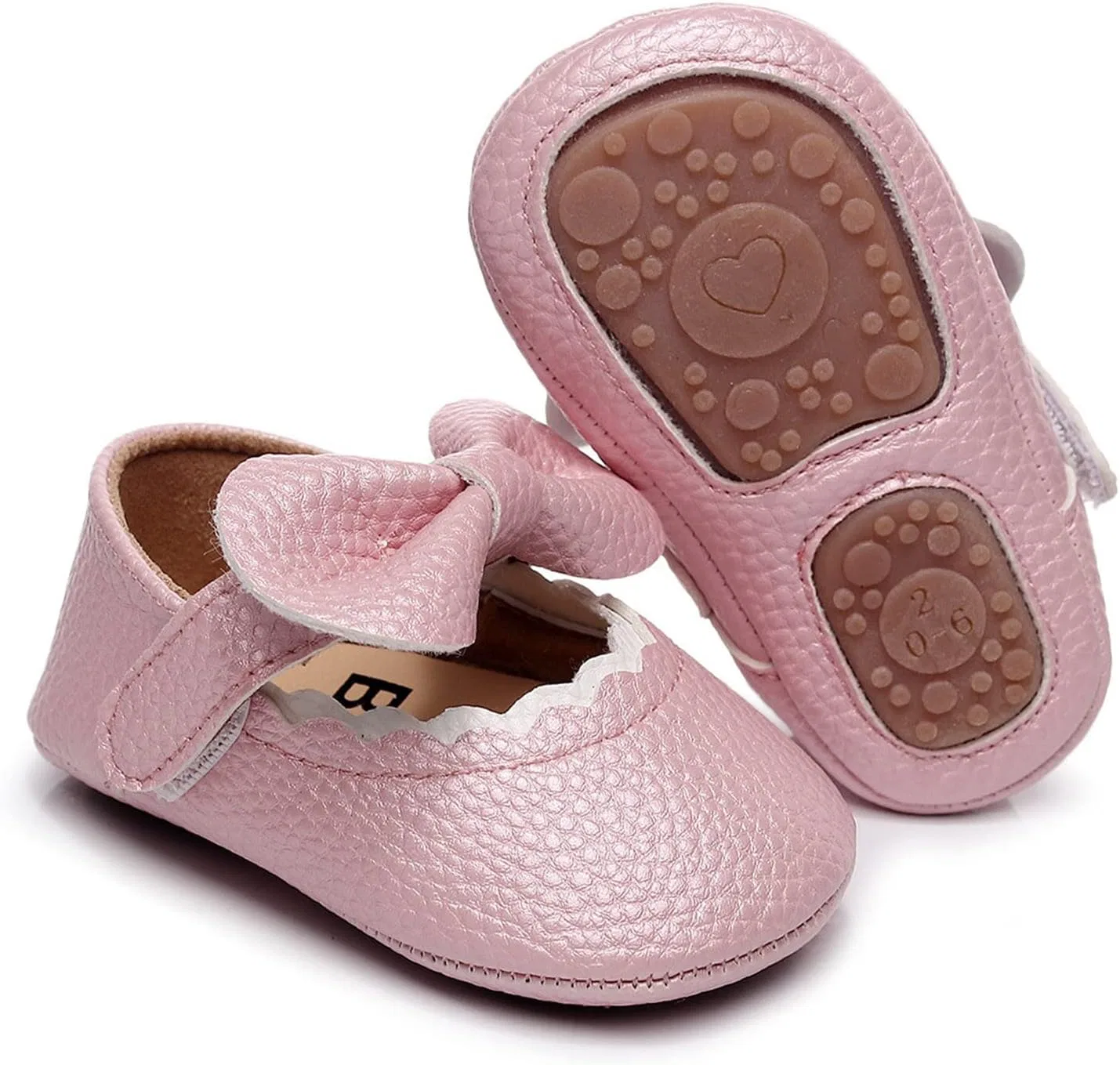Детские кроссовки для девочек с рюшами и бантом, Pink — фото 2