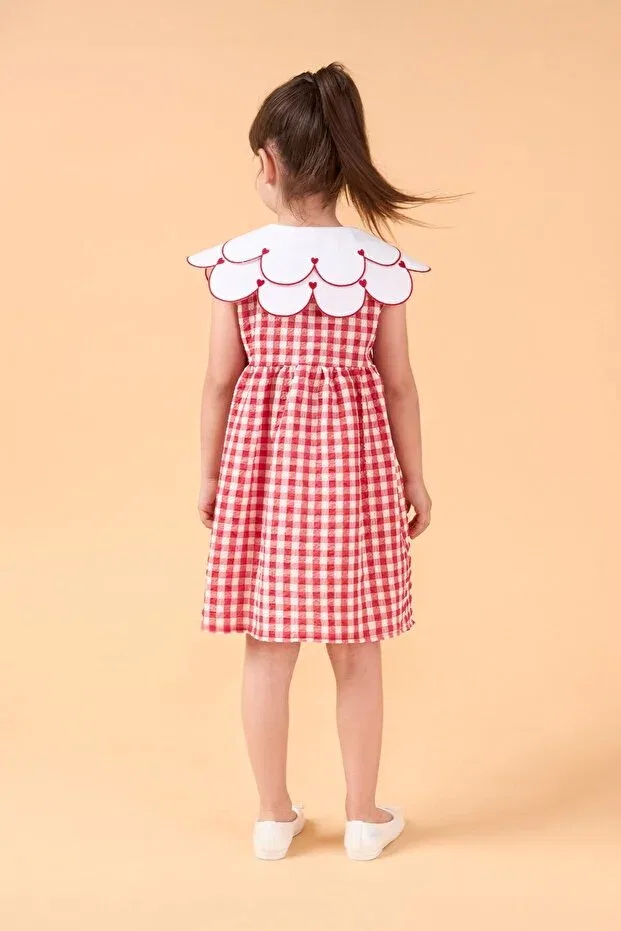 Детское платье для девочек с принтом Livia Baby Girl Banamio, Red — фото 2
