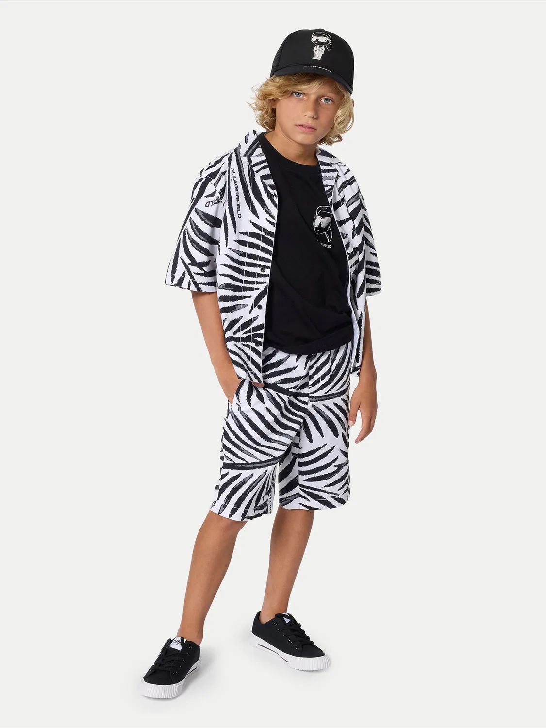 Футболка стандартного кроя для мальчика Karl Lagerfeld Kids, черный