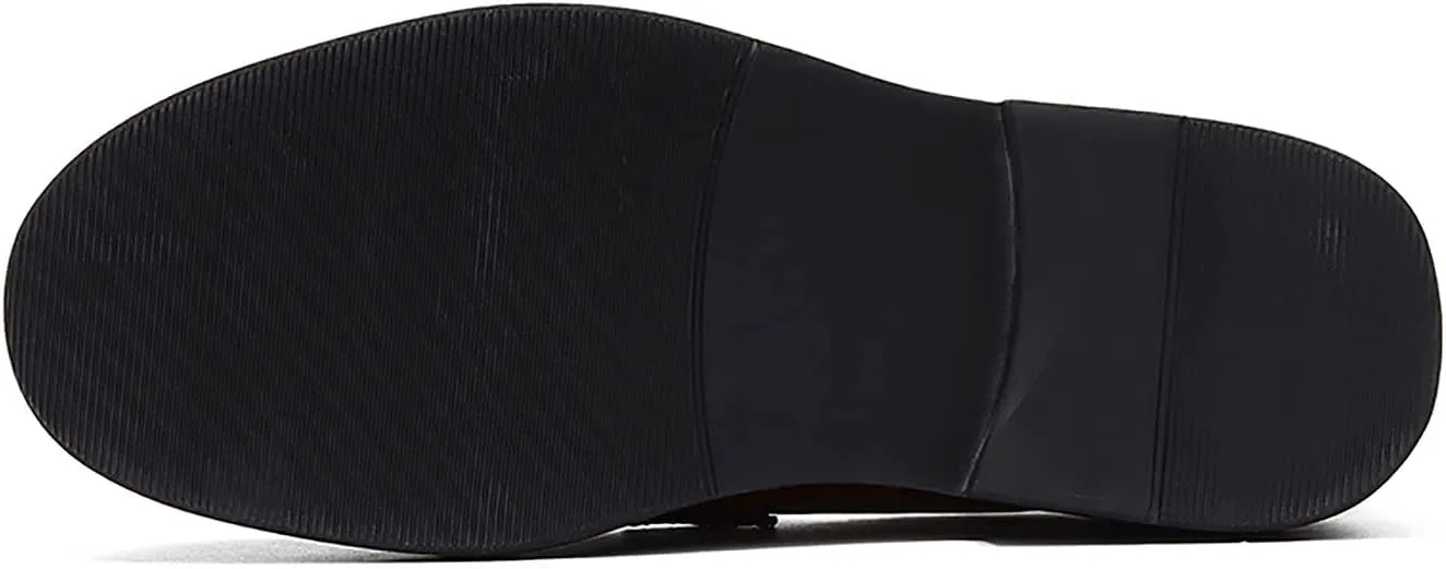 

Santimon Мужские лоферы, слип-оны, кожаное формальное платье, кисточка, пенни-лоферы, модные туфли с толстой подошвой для мужчин, коричневый