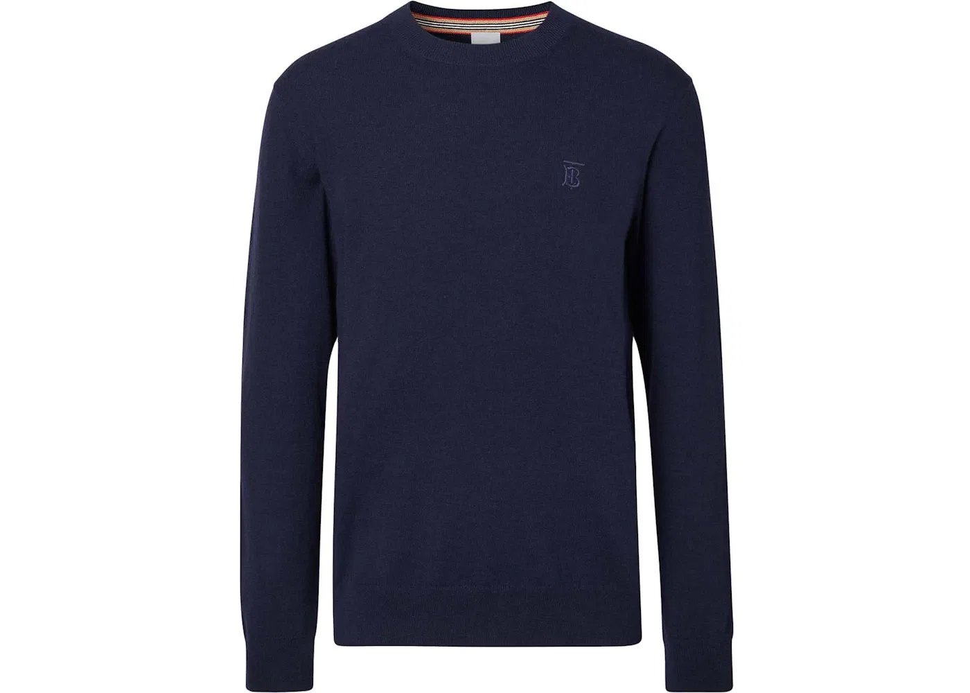 Мужской тонкий трикотажный свитер с монограммой Burberry, Navy