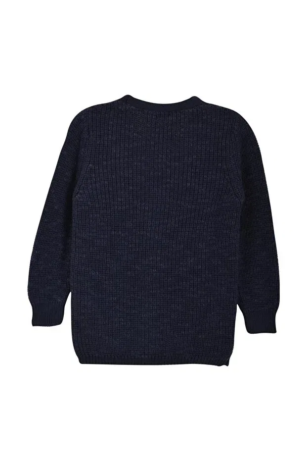 Детский кардиган для девочек вязаный Minora, Navy Blue — фото 3