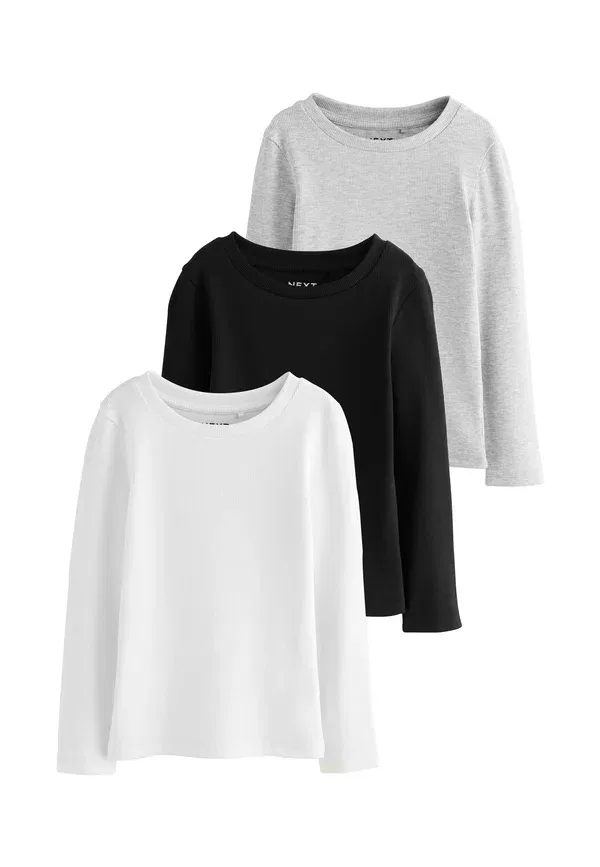 Комплект из 3 лонгсливов Regular fit Next, White