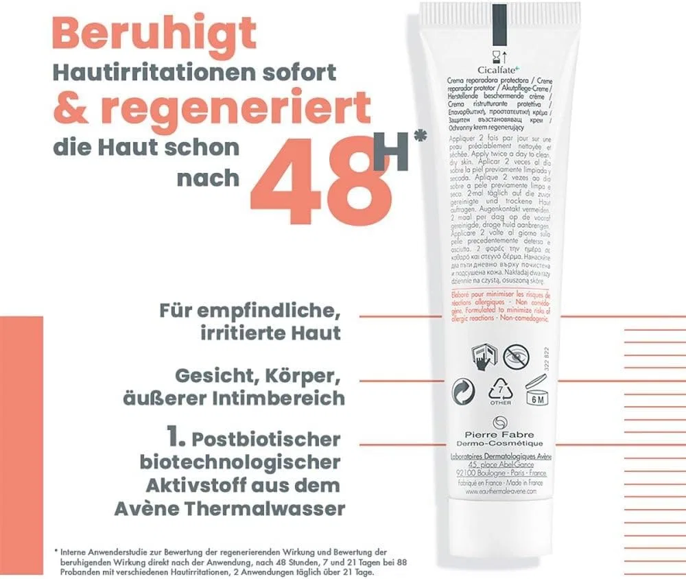 Крем для лица Avene — Для интенсивного ухода Cicalfate+ ‎, 40 мл — фото 3