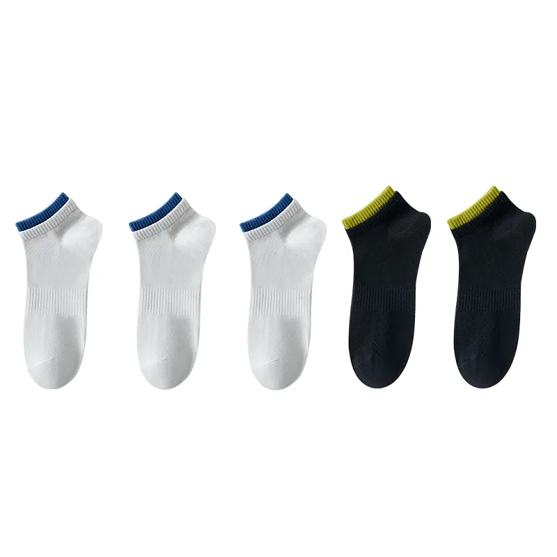 Детские носки-невидимки, комплект из 5 пар, MADALLO, 3 White+2 Black