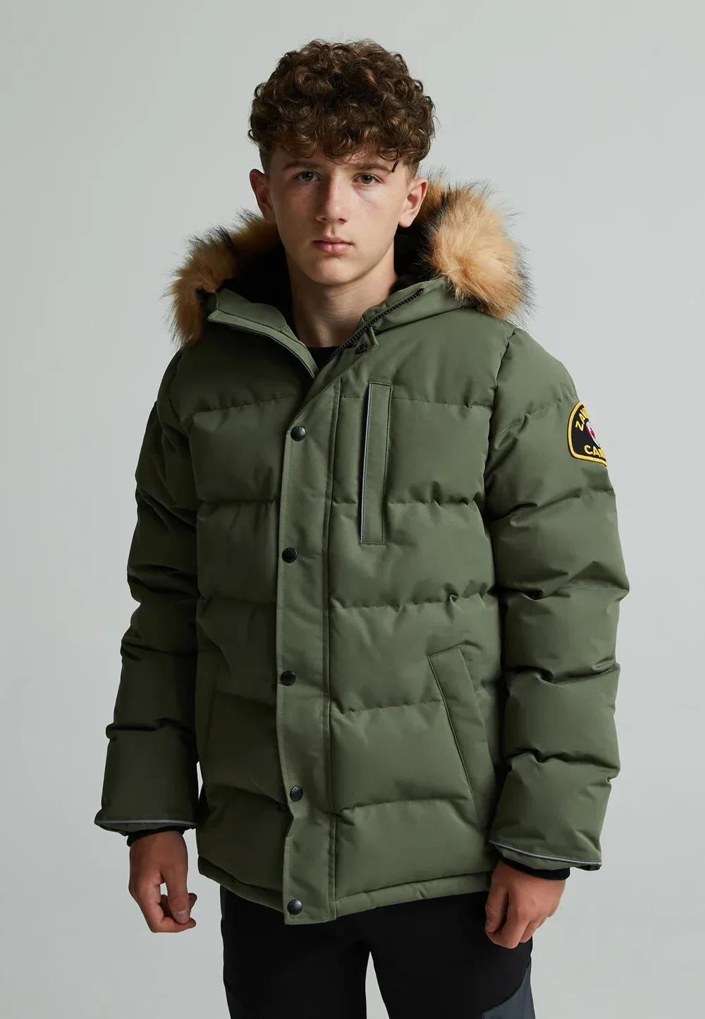Зимняя куртка-парка Oshawa 3.0 из пуха Zavetti Canada, Dusty Olive